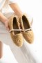 Women's Mink Wool Pearl Winter Ballerina Home and Outdoor Shoes - 6