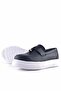 Black Matte White Sole Loafer Classic Children's Shoes - 7