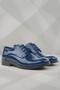 Navy Blue Patent Leather Lace-up Oxford Children's School Shoes