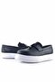 Black Matte White Sole Loafer Classic Children's Shoes - 8