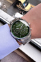 Men's Wristwatch 3 Atm Waterproof Silver Color Steel Strap