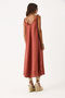 Women's Twisted Strap 100% Linen Dress - Tile - 7