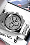 Men's Wristwatch with Calendar 3 Atm Water Resistant Silver Color Steel Band Gtje2076C4
