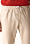 Men's Alfred Elastic Waist Linen Trousers - Beige - 7