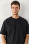 Men's Oversize Thick T-Shirt 100% Cotton - Black - 8