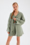 Casual Kimono with Belt Detail - Green - 4