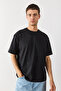 Men's Oversize Thick T-Shirt 100% Cotton - Black - 5