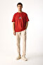 Men's Alfred Elastic Waist Linen Trousers - Beige - 2