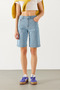 Women's Gabriel Med Blue Regular Fit Jean Shorts - Med Blue - 8
