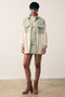 Patent Leather Houndstooth Shirt - Green - 4