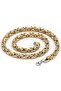Men's Gold-Silver Steel 5 mm King Model Necklace Bracelet Set - 2