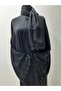 HIJAB ABAYA BLACK LACE-STRIPED FERACE HEIGHT 1.50 cm SHAWL SET Standard Size 38--44 - 3