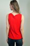 Women's Degaje Collar Sleeveless Crepe Satin Blouse Slim Fit - 4