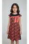 Orange Rose Printed Girl's Dress - 4