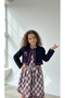 Pink Bolero Plaid Casual Dress - 4