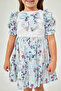 Frilly Floral Patterned Girl's Dress - 2