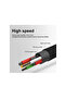 كابل شحن سريع 3 في 2، كابل USB متعدد مضفر من النايلون مع مدخل USB-A/Type-C وLig - 5