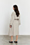 Oversize Trench Coat with Sleeves and Windbreaker Beige - 4