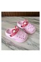Cute Pink Kids Clogs with Cartoon Charms 26-27 - 2