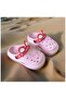 Cute Pink Kids Clogs with Cartoon Charms 26-27 - 3