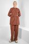 Velvet Suit with Belted Trousers 44342