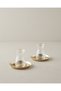 Graceful Steel 4 Piece Tea Set for 2 People 140 ml Gold
