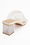 Women's White Skin Heels Transparent Women's Slippers 123 - 5