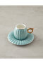 Polka New Bone China Coffee Cup Set 4 Pieces 2 Person Mint - 3
