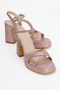 LELLO Pink Striped Women's Platform Heeled Shoes