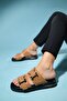 ZLEY Tan Transparent Buckle Women's Slippers - 7
