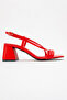 Daisy Red Skin Women's Heeled Shoes - 6