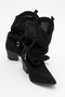 Larry Black Bellows Women's Thick Heeled Summer Boots - 5