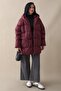 Mona Casual Puffer Coat - Claret Red - 4