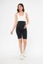 Above Knee Biker Adjustable High Waist Stretchy Toning and Firming Short Maternity Leggings - 7