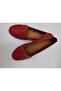 100% Genuine Leather and Handmade, Red Color Casual Ballerina Model - 5