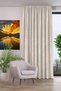 Velvet-Textured Living Room Hotel Living Room Children's Room Decorative Foam Drapery Curtain Single Panel Cream