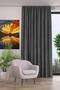 Velvet-Textured Living Room Hotel Living Room Children's Room Decorative Foam Drapery Curtain Single Panel Gray