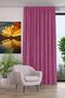 Velvet-Textured Living Room Hotel Living Room Children's Room Decorative Foam Drapery Curtain Single Panel Fuchsia
