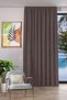 Linen Seating Room Hotel Living Room Children's Room Decorative Foam Drapery Curtain Single Panel Bitter Brown