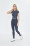 Soft Touch Body-Hugging Sports Cropped T-Shirt Fitted (Crop Only) - 7