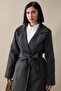 Henry Double Breasted Collar Stash Coat - Anthracite - 3