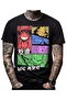 One Piece Anime Printed Unisex Black Tshirt Monkey Luffy Sanji Zoro