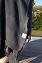 Stone Washed Washable Gofre Peshtemal Black 85X160 cm - 6