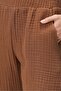 Cotton 4-Layer Muslin Pajama Pants Brown - 4