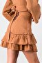 Waves Linen Skirt Tan Color - 3