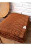 Linen 4 Layer Muslin Sofa Throw Blanket Earth Color 152X203 cm - 5