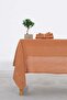 Linen Tablecloth Striped Tan Color 150X250