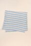 Striped Thin Muslin Baby Blanket Set of 2 80X80 cm Blue - 3