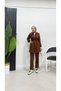 Scuba Crepe Fabric Zippered and Waist-Tied Hijab Suit-Brc1305-1 - 2