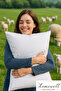 White 100% Pure Wool Pillow 50X70 cm Hypoallergenic with Extra Cover - 6